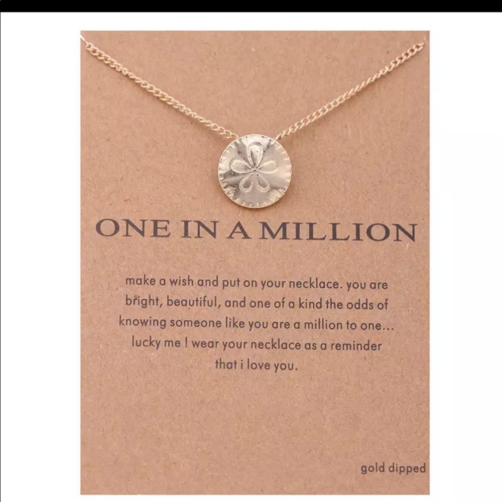 Gold Plated Sand Dollar Necklace Brand New